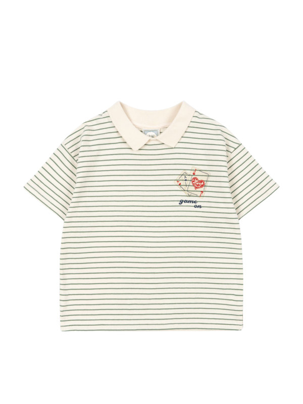 Rosie H-W x Konges Sløjd Game On Tee Tops Konges Sløjd Green Terra Stripe 12M