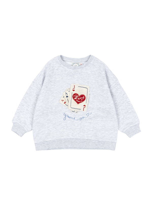 Rosie H-W x Konges Sløjd Jack Sweatshirt Sweatshirts Konges Sløjd Light Gray Melange 12M