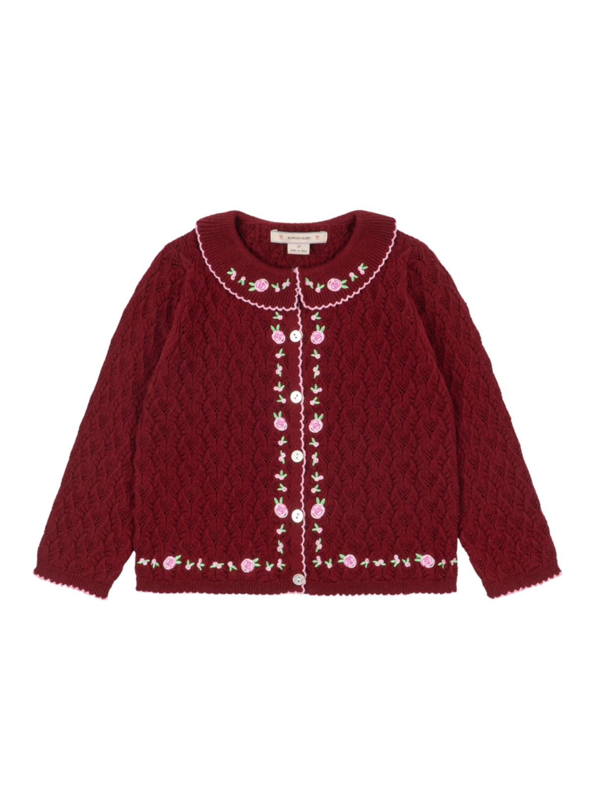 Rosier Cardigan Sweaters Konges Sløjd Pomegranate 12M