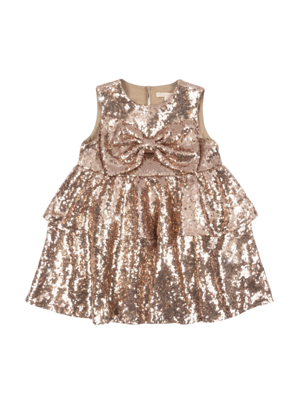 Rosie Sequin Bow Front Dress Dresses Konges Sløjd Gold 18M
