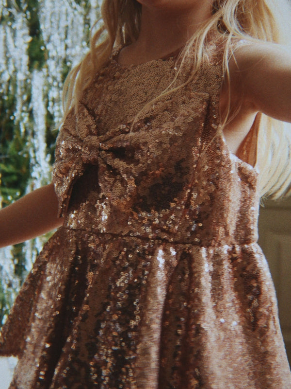 Rosie Sequin Bow Front Dress Dresses Konges Sløjd