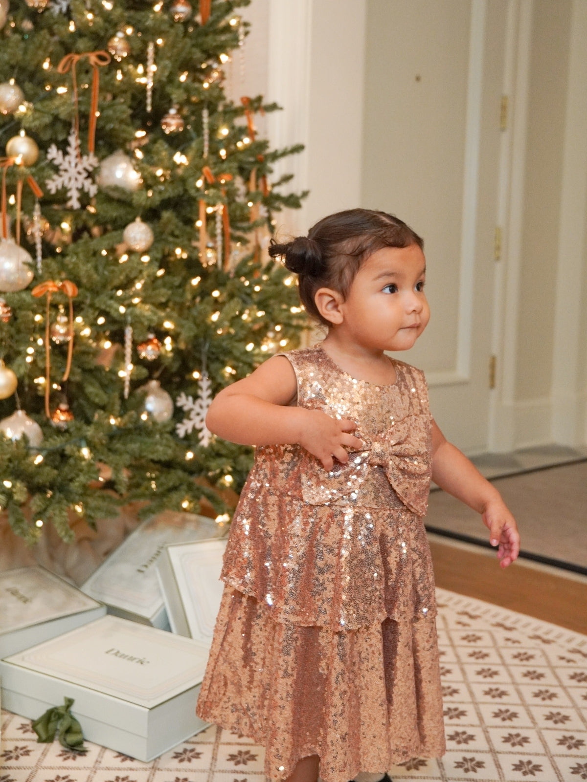 Rosie Sequin Bow Front Dress Dresses Konges Sløjd