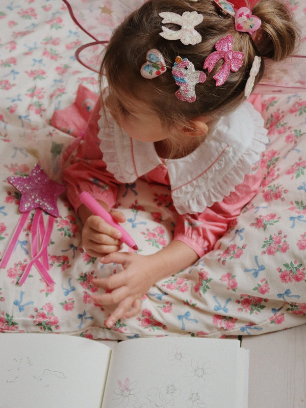 Set of Sequin Bow Clips Hair Accessories Konges Sløjd