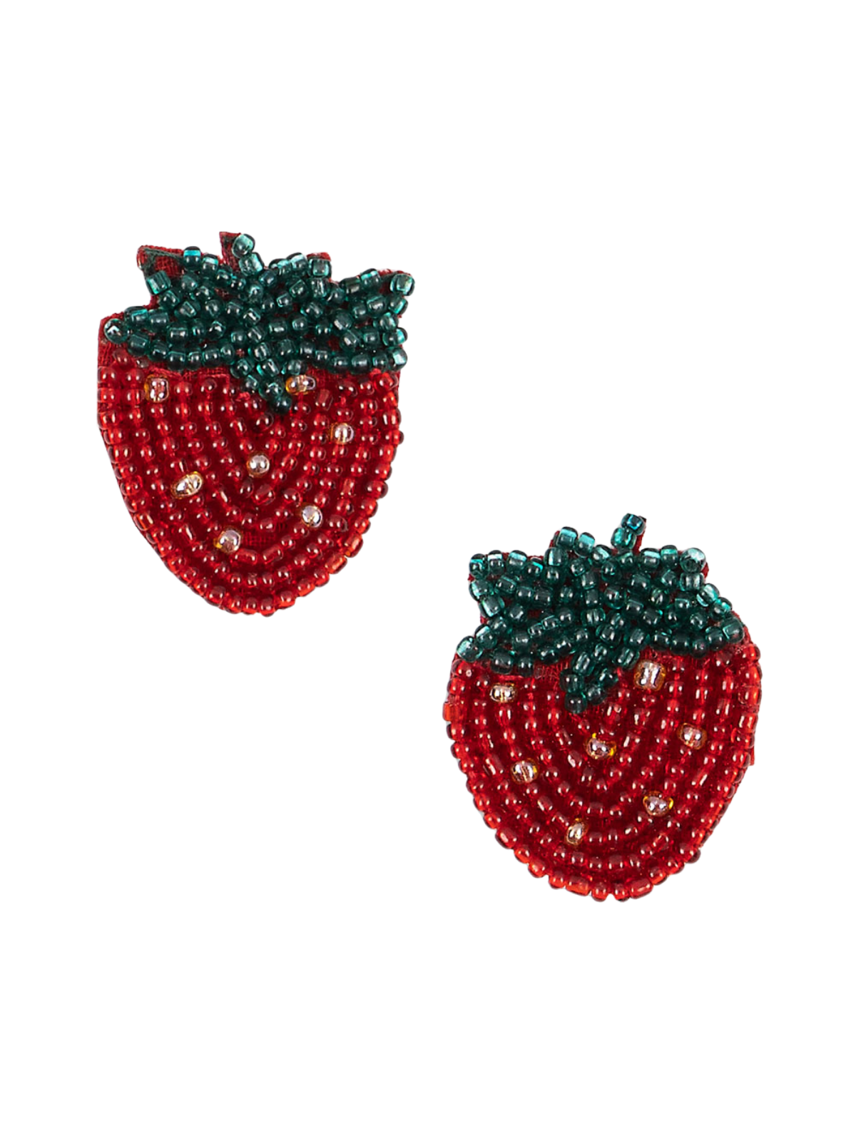 Set of Strawberry Beaded Hair Clips Hair Accessories Konges Sløjd