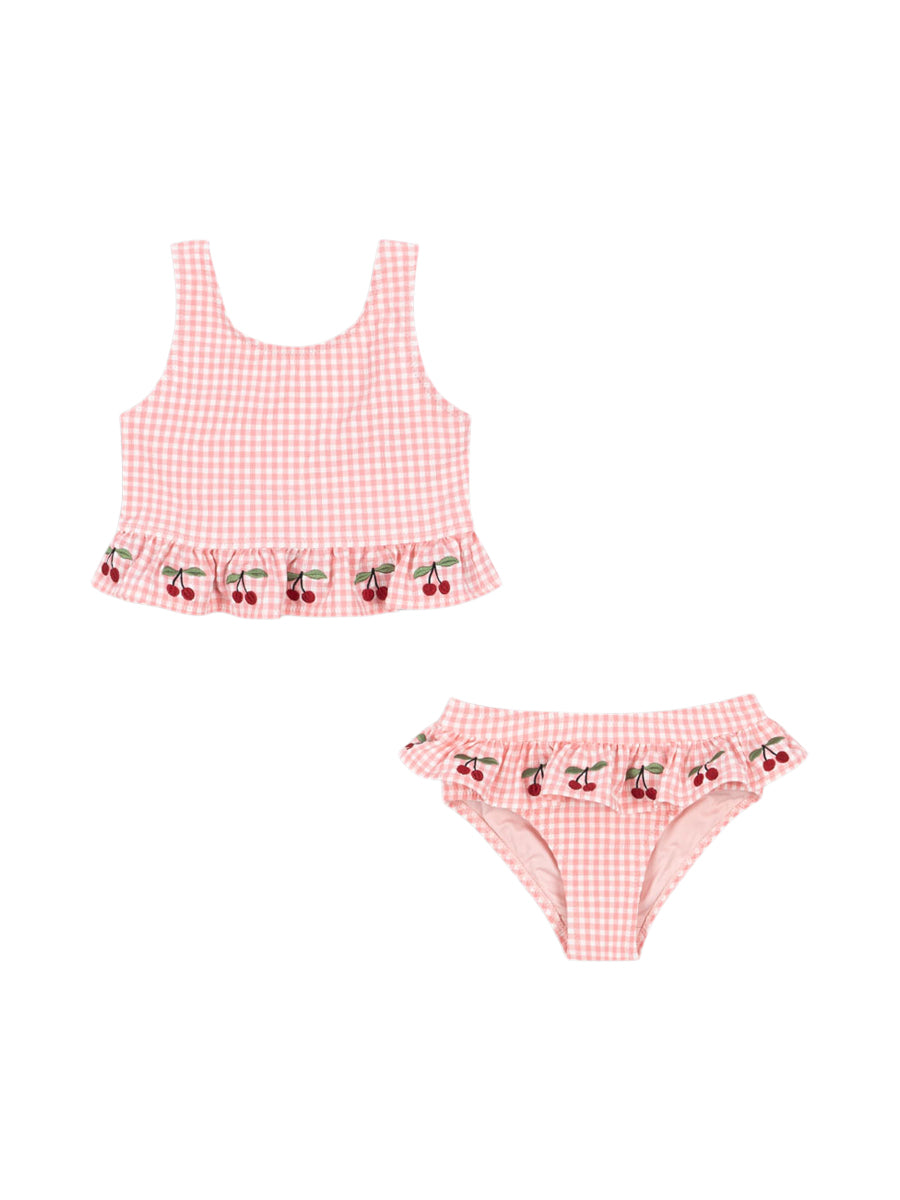 Soline Gingham Bikini Swim Konges Sløjd Geranium Pink 4Y