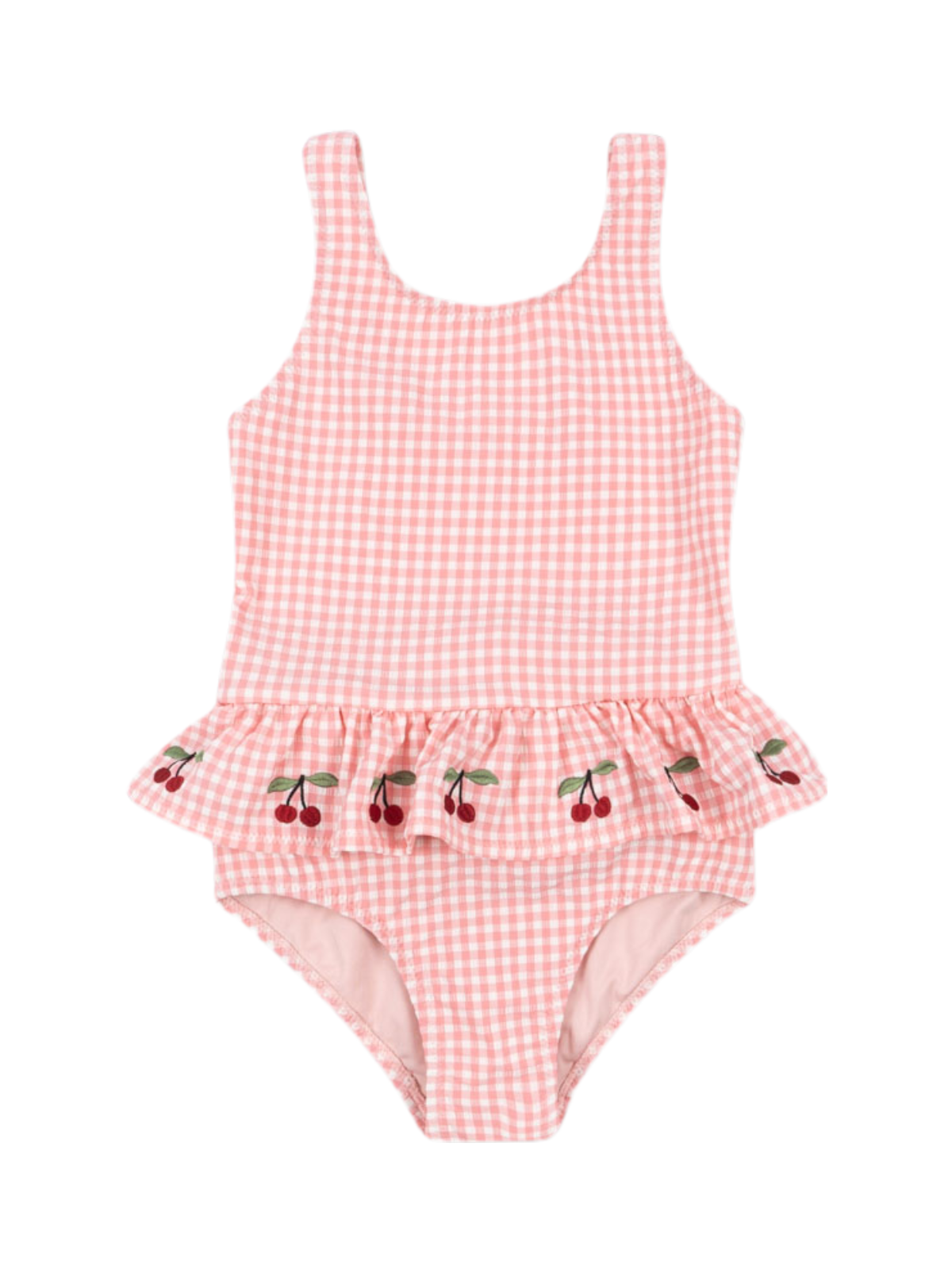 Soline Gingham Swimsuit Swim Konges Sløjd Geranium Pink 6M