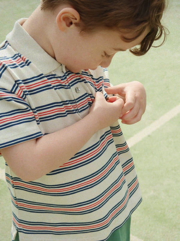 Sporty Stripe Polo Tops Konges Sløjd