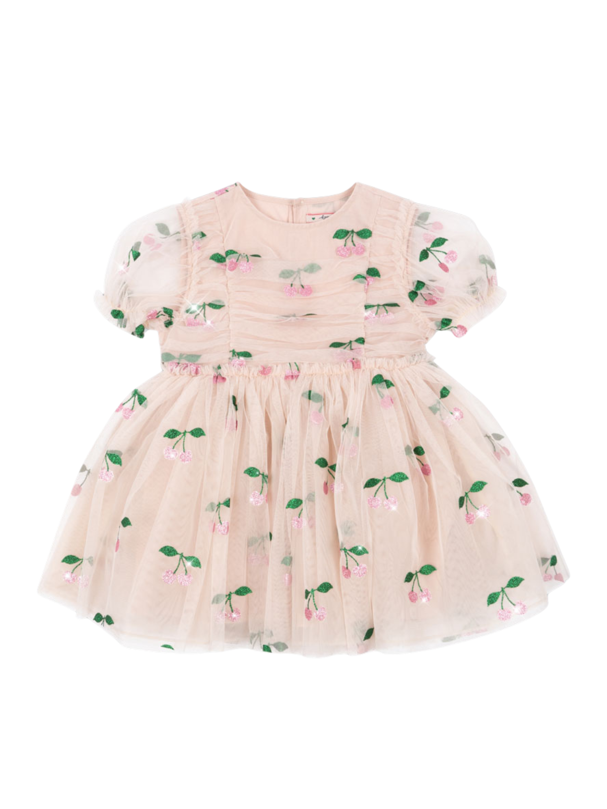 Tulle Cherry Dress Dresses Konges Sløjd Pink Cherries 18M