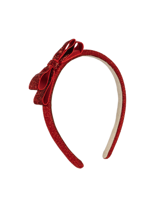 Velvet Glitter Bow Headband Hair Accessories Konges Sløjd