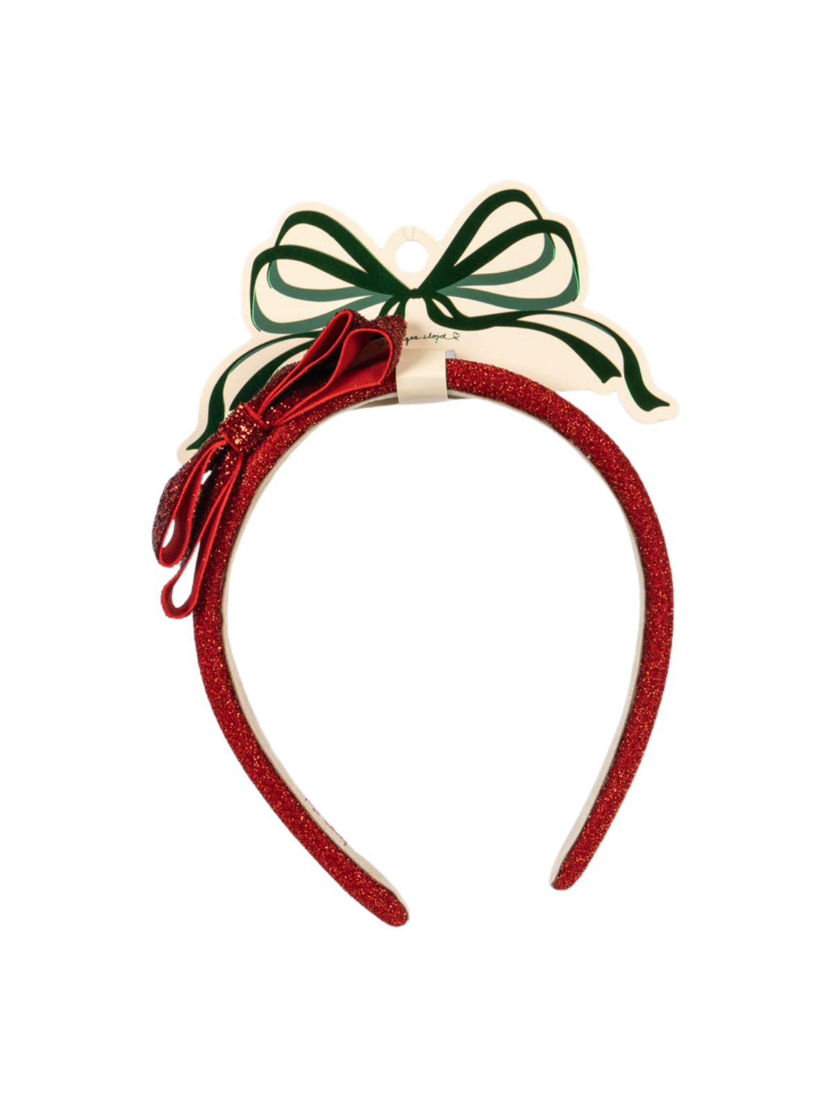 Velvet Glitter Bow Headband Hair Accessories Konges Sløjd