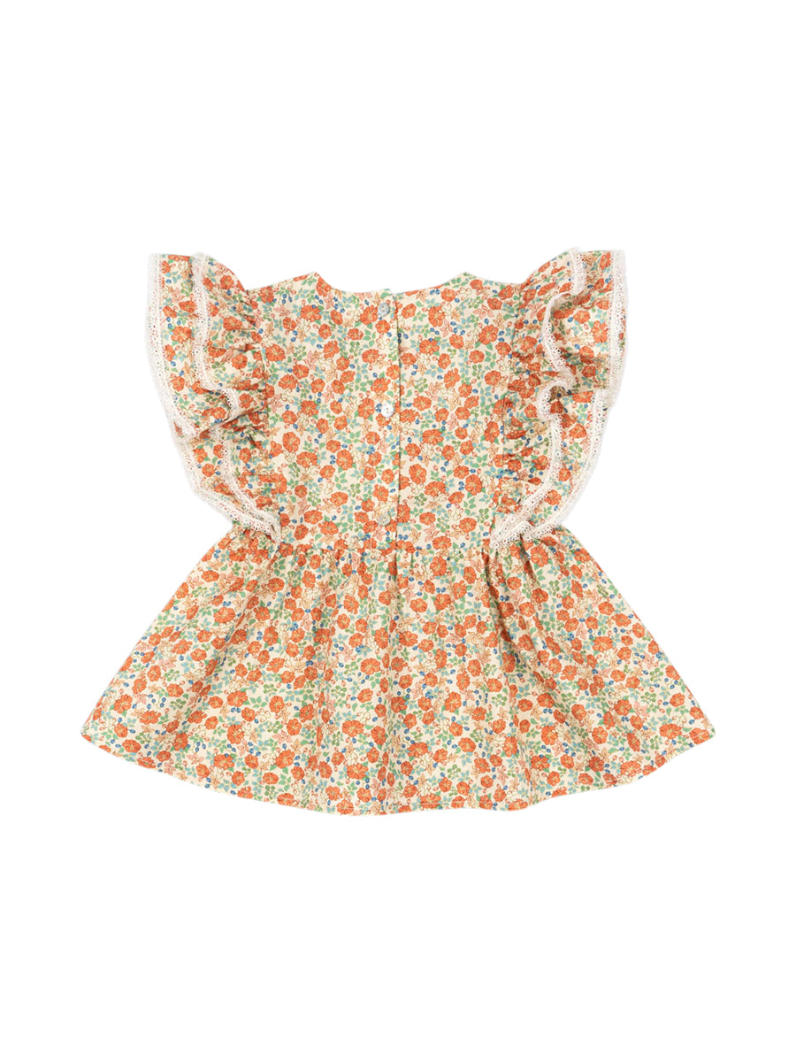 Verbena Floral Ruffle Shorts Set Sets Konges Sløjd