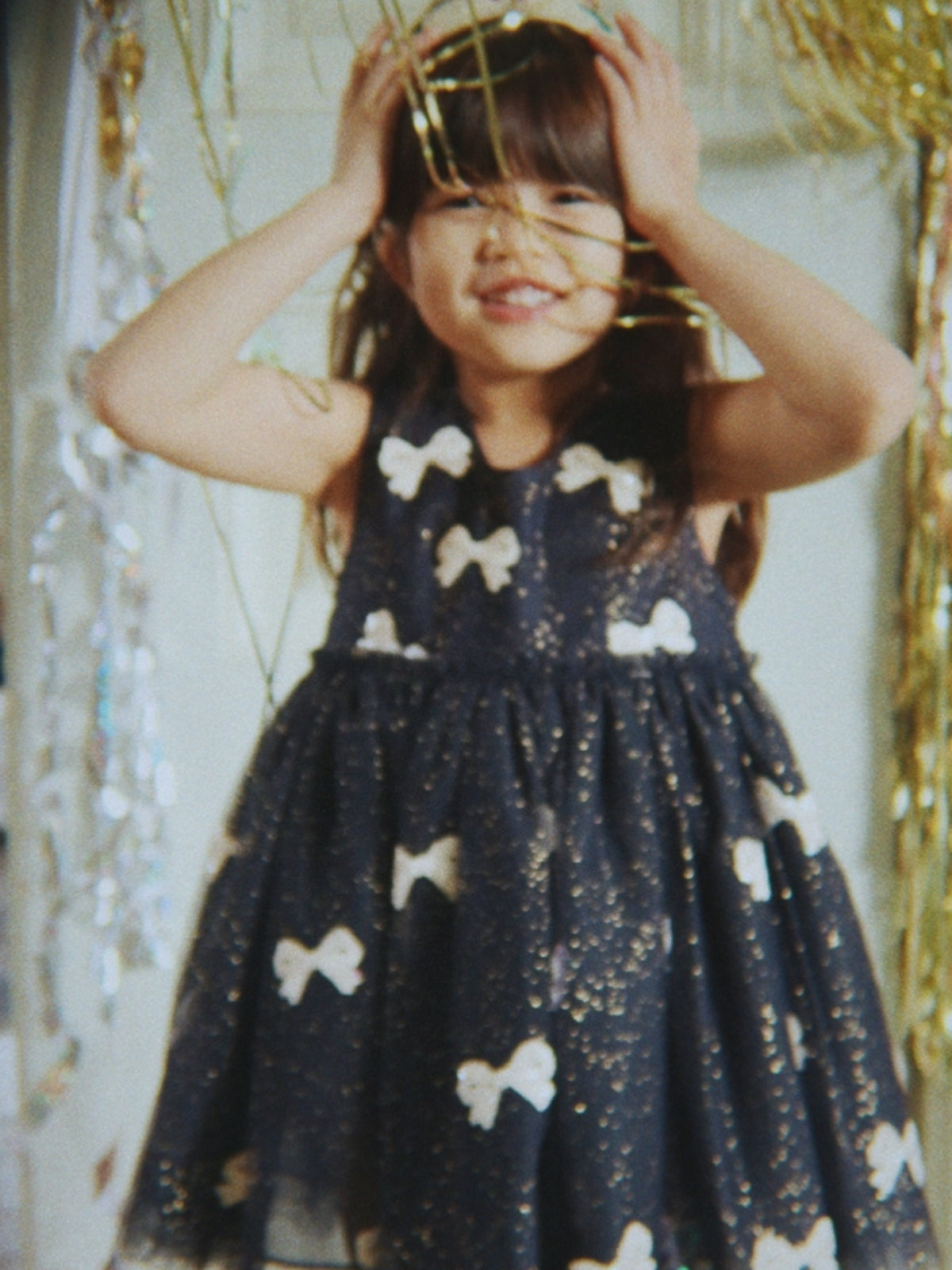 Yvonne Glitter Bow Dress Dresses Konges Sløjd