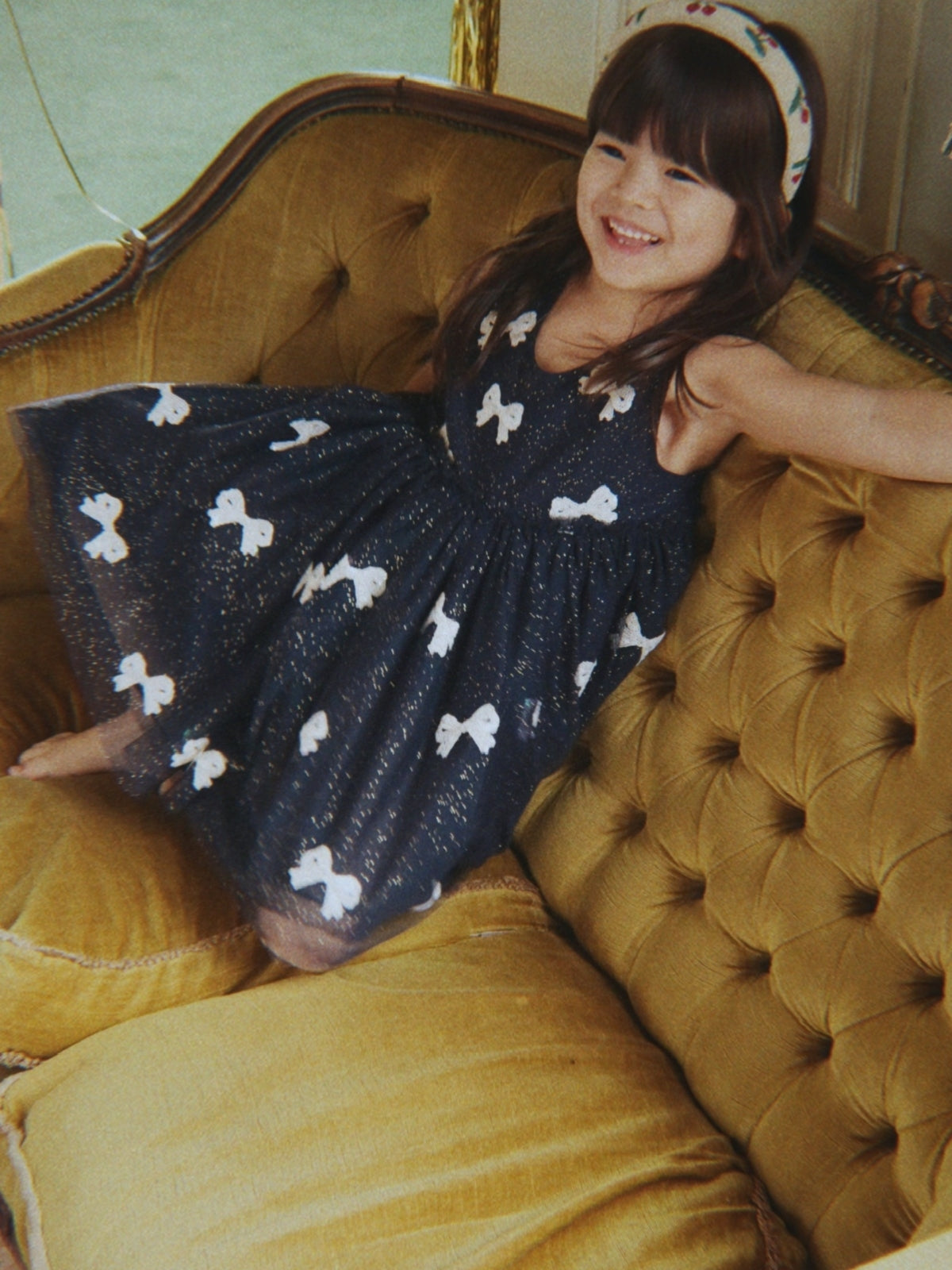 Yvonne Glitter Bow Dress Dresses Konges Sløjd