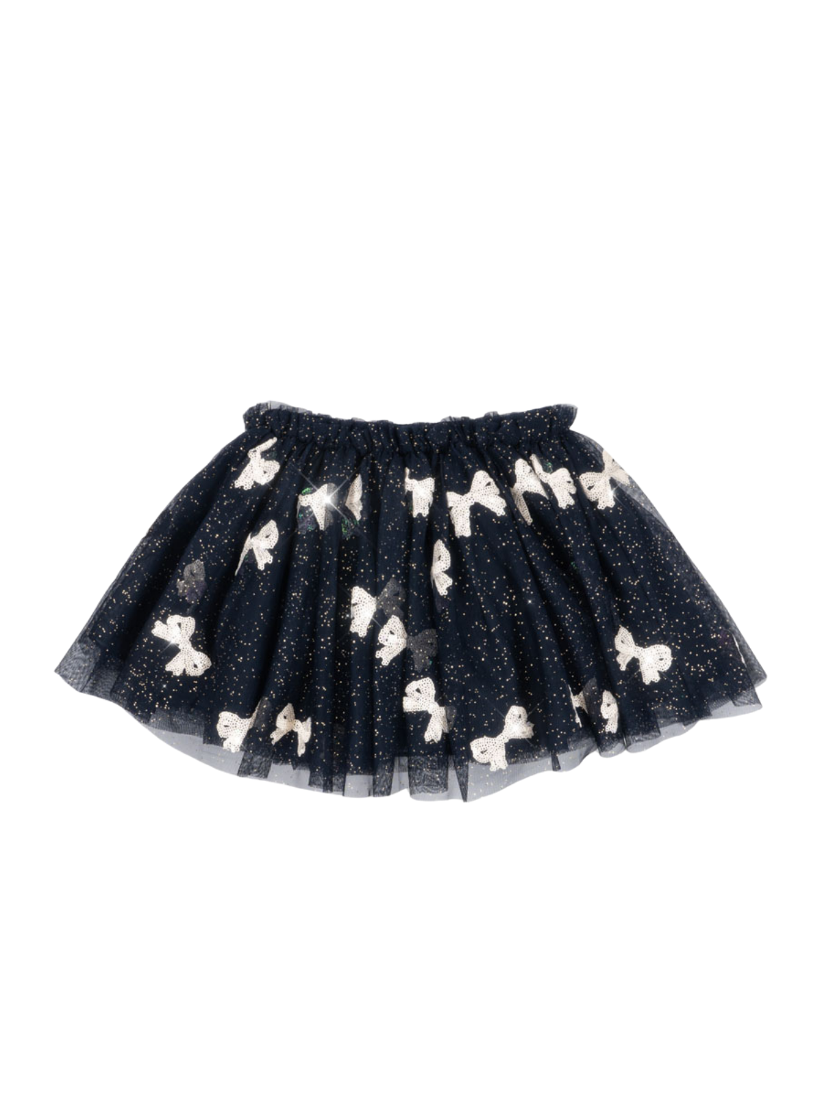 Yvonne Glitter Bow Skirt Skirts Konges Sløjd Night Sky 18M