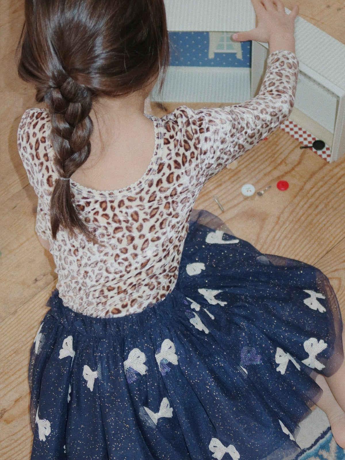 Yvonne Glitter Bow Skirt Skirts Konges Sløjd