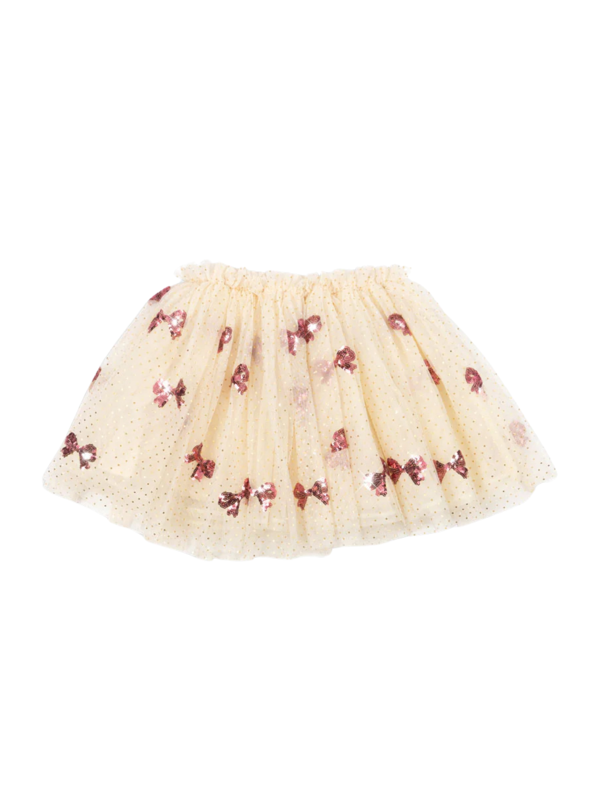 Yvonne Skirt with Sequin Bows Skirts Konges Sløjd Ivory 2Y 