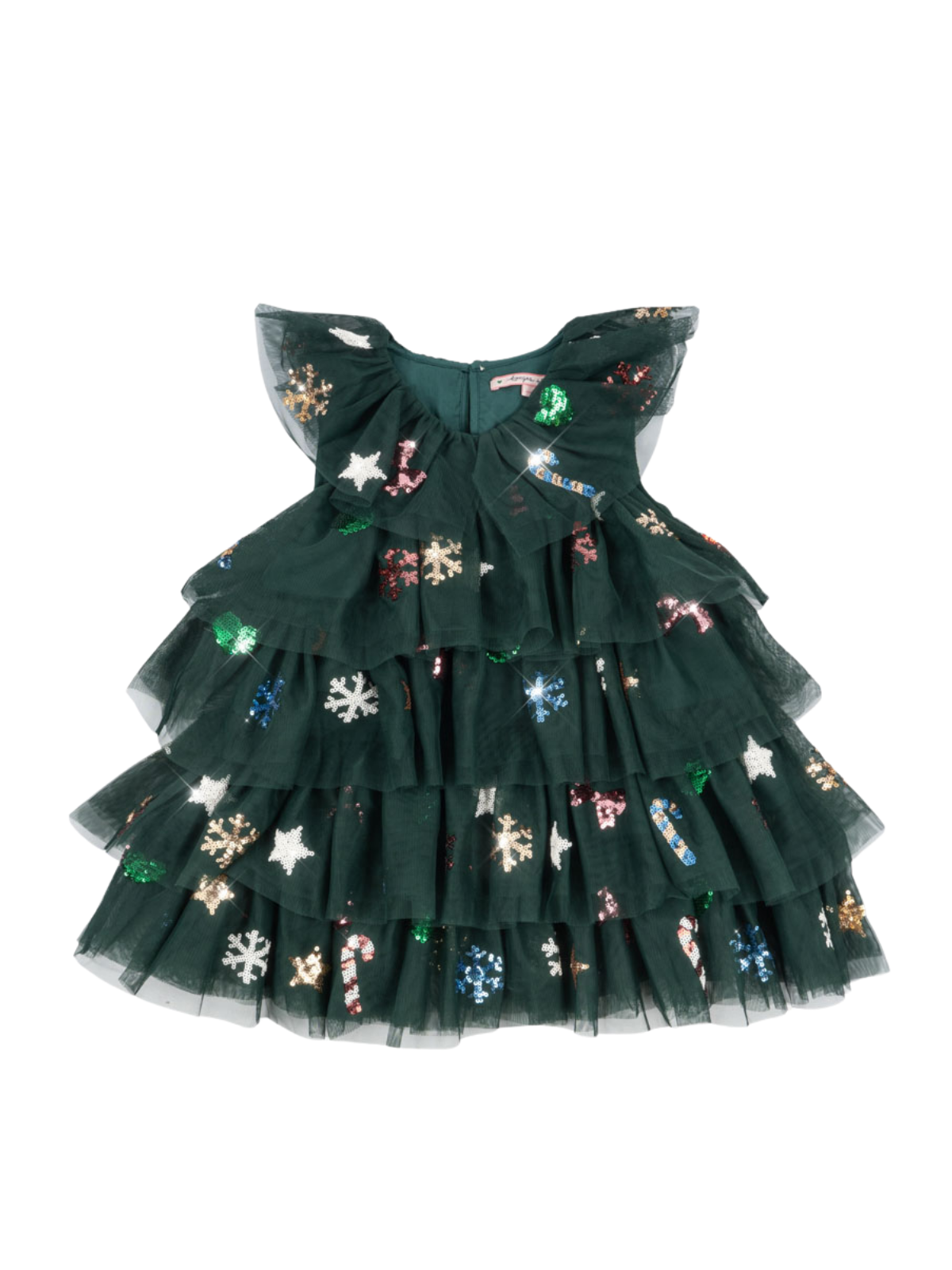 Yvonne Tulle Christmas Dress Dresses Konges Sløjd Hunter Green 2Y