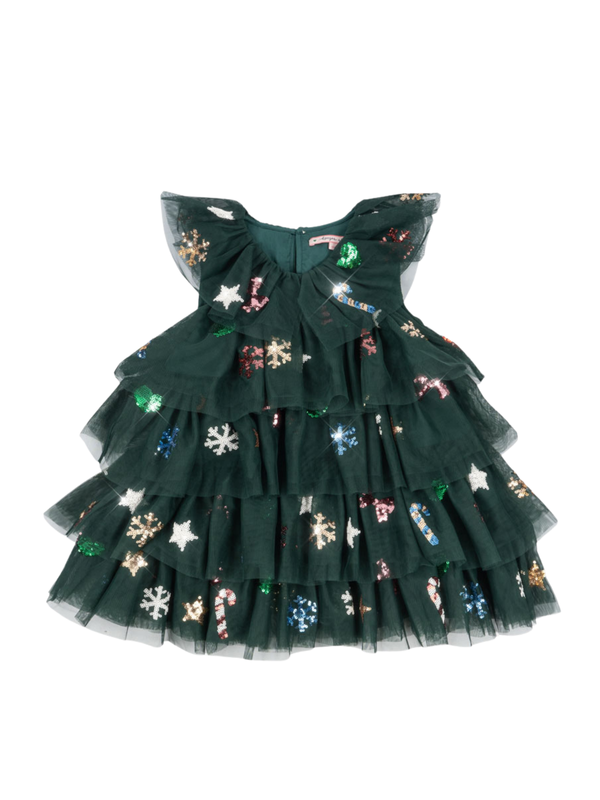 Yvonne Tulle Christmas Dress Dresses Konges Sløjd Hunter Green 2Y