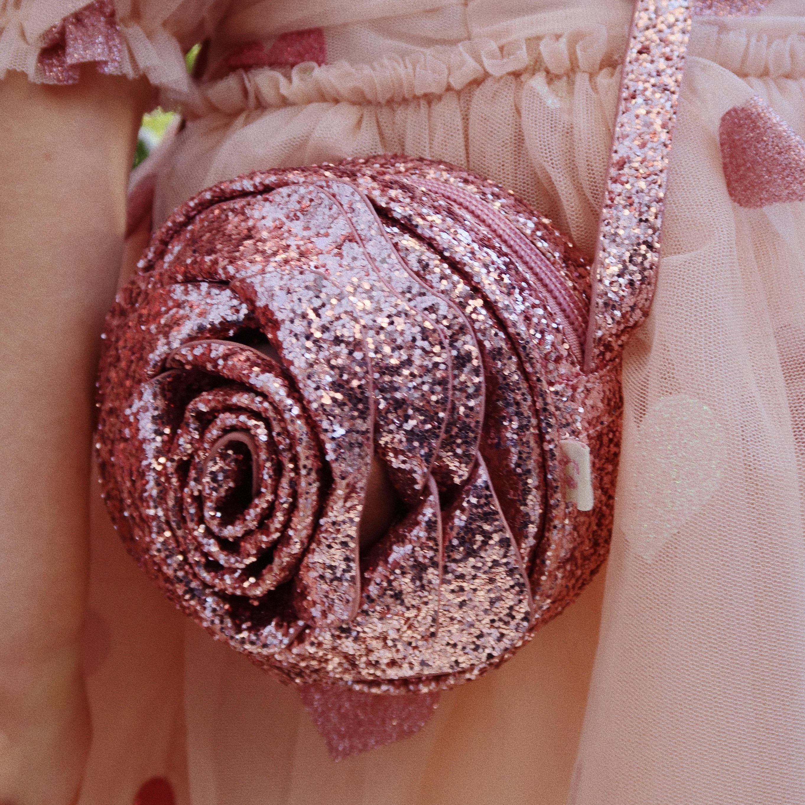 sparkly rose purse