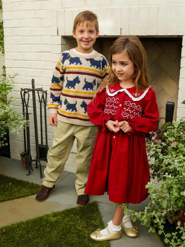 Philippine Twill Smocked Dress