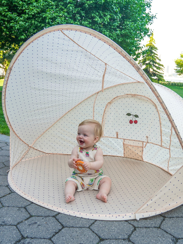 Navy Dots Beach Pop-Up Tent Outdoor Play Konges Sløjd