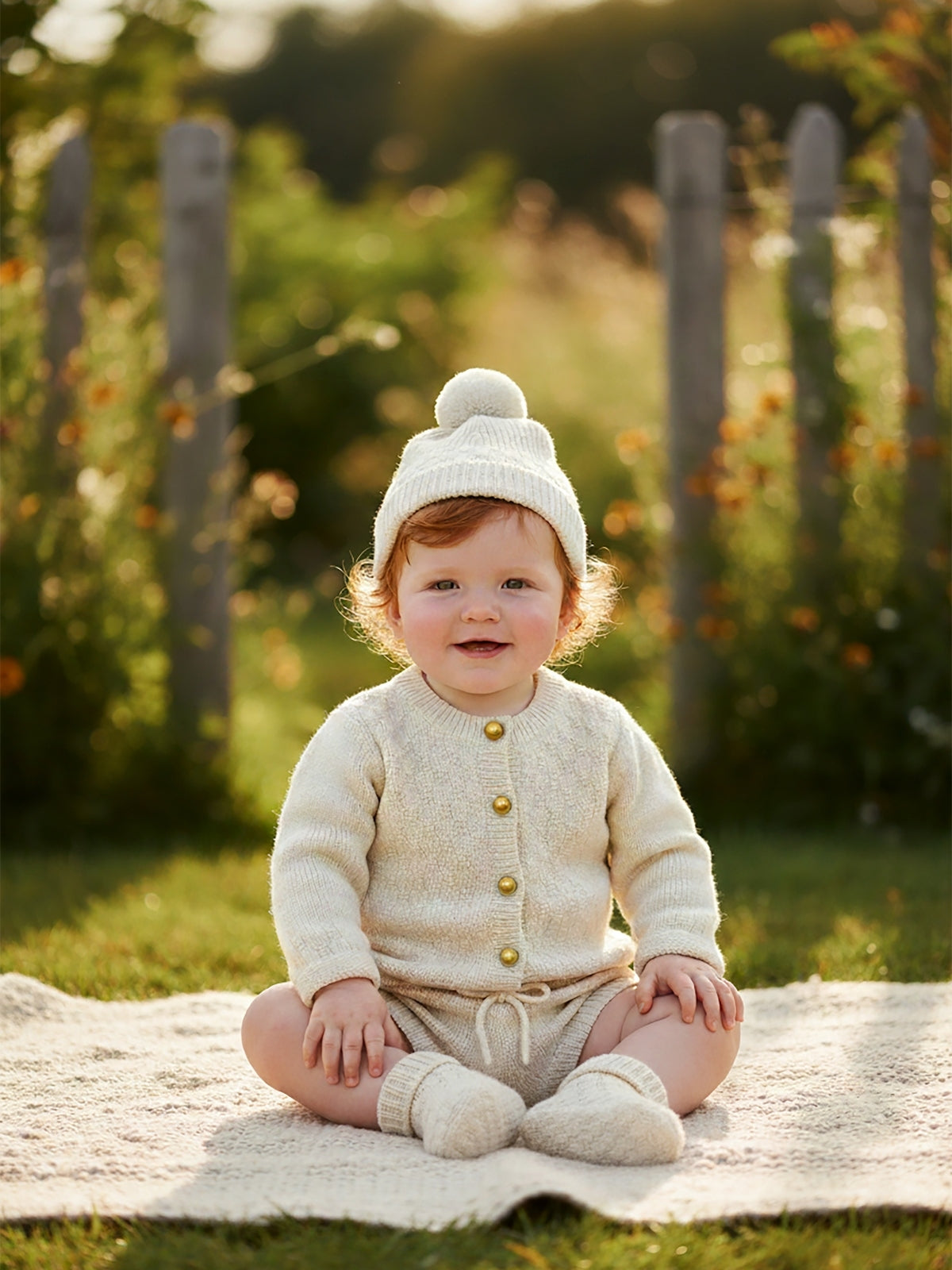 The Aspen Cashmere Baby Set - Cream Sets La Homage