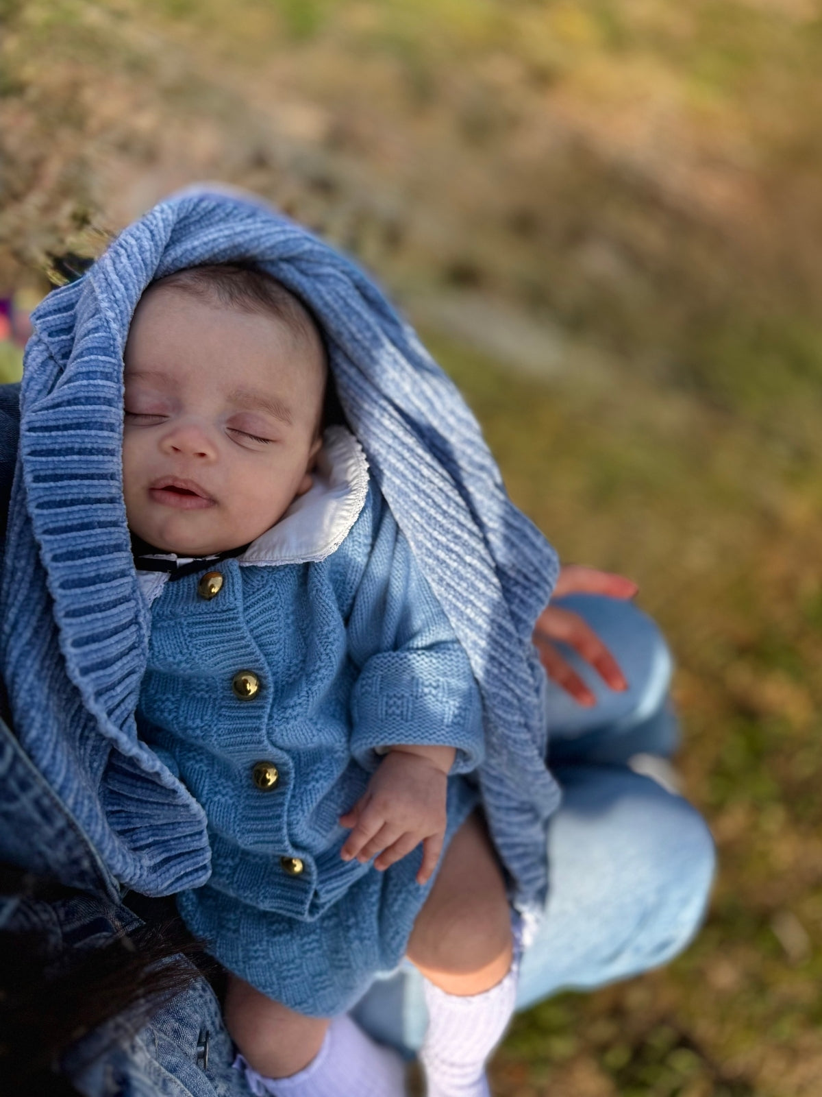 The Aspen Cashmere Baby Set - Sky Blue Sets La Homage