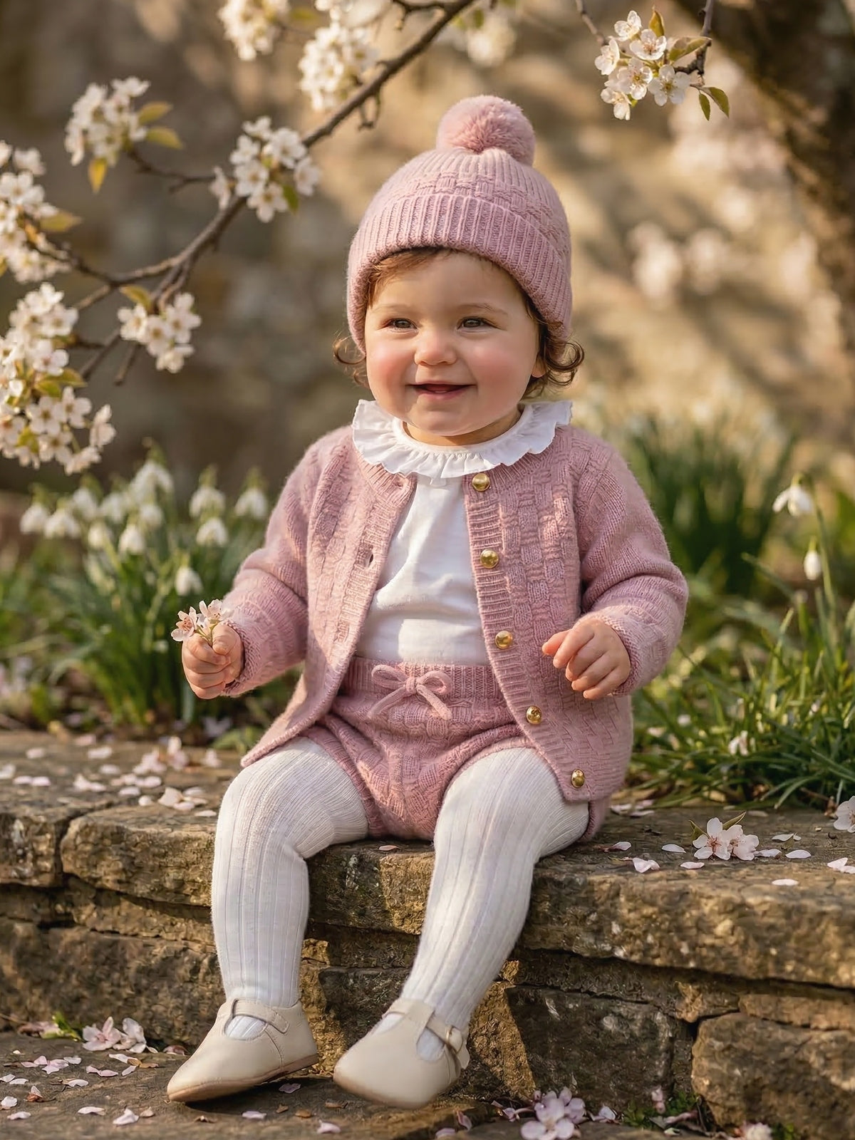 The Aspen Cashmere Baby Set - Rose Sets La Homage