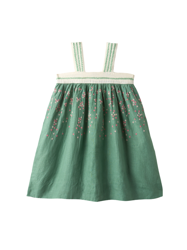 Sienna Dress Dresses Lali Linen Green 2Y