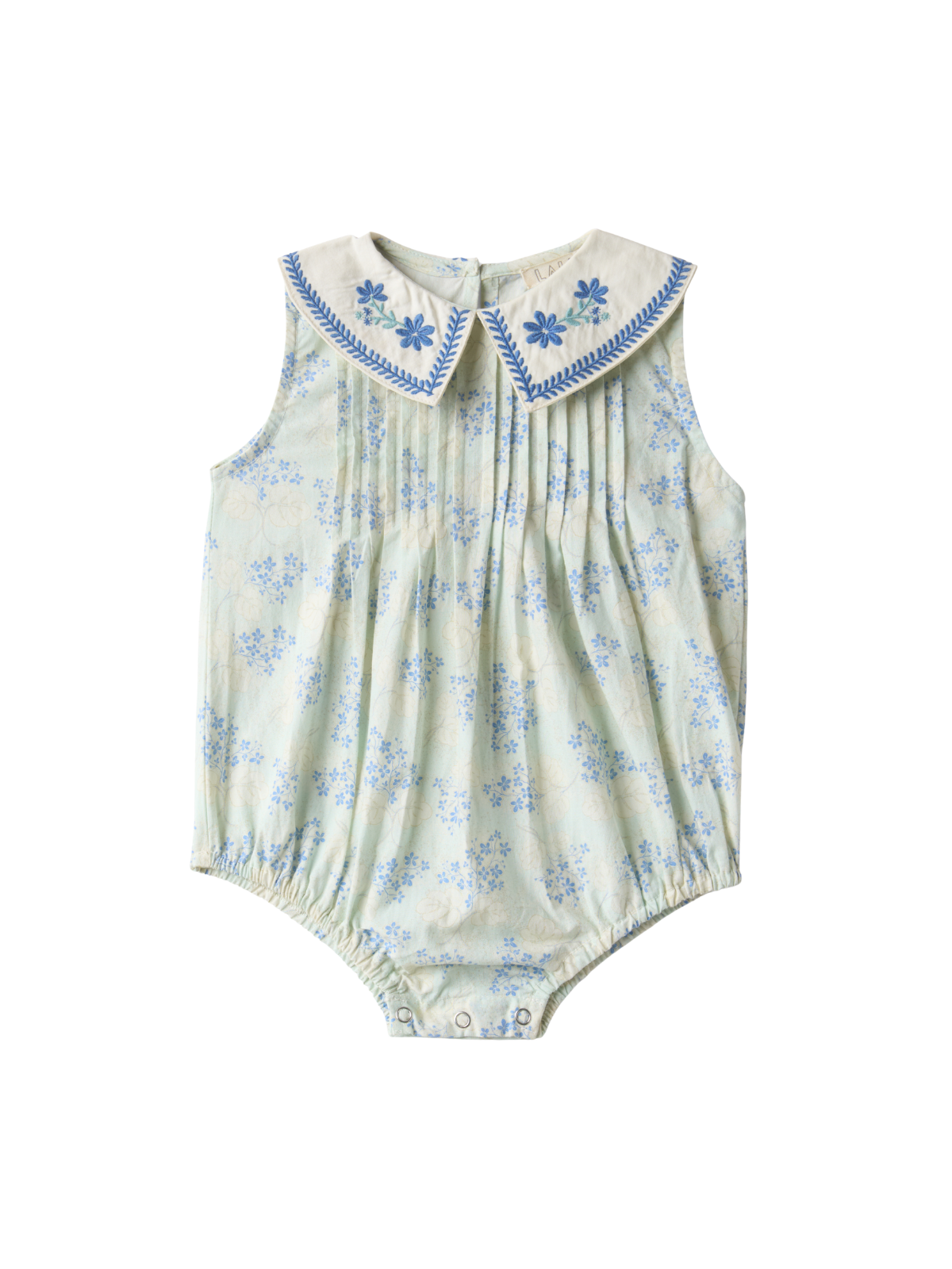 Sofia Floral Baby Romper Rompers Lali Mint 6M