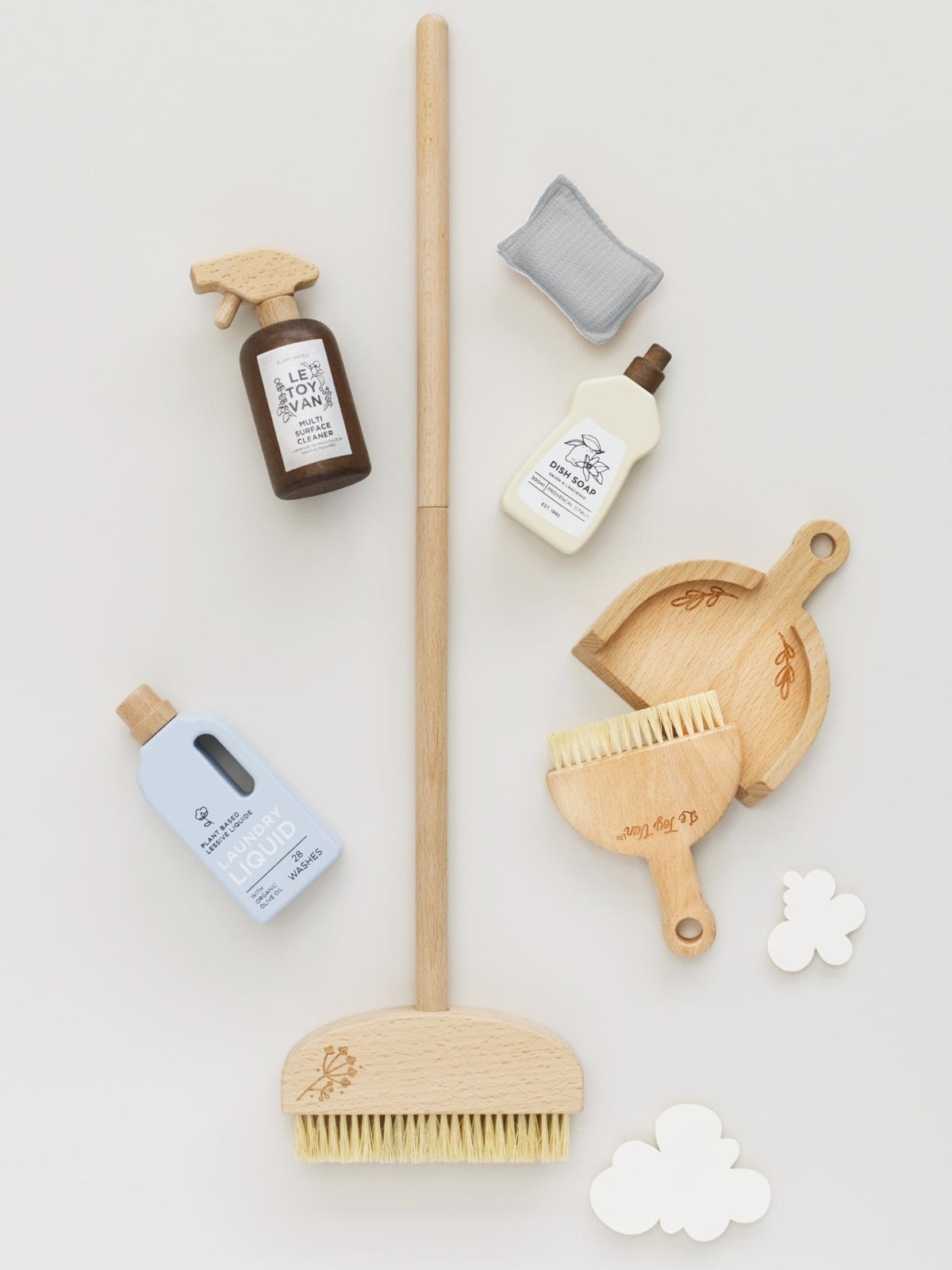 Wooden Eco-Friendly Cleaning Set Pretend Play Le Toy Van   