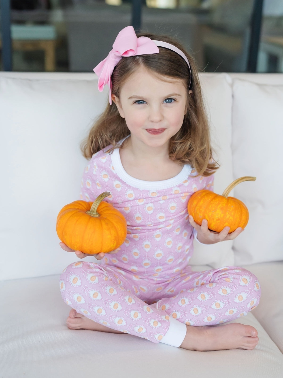 Ava Pumpkin Pajama Set Pajamas Lila and Hayes   