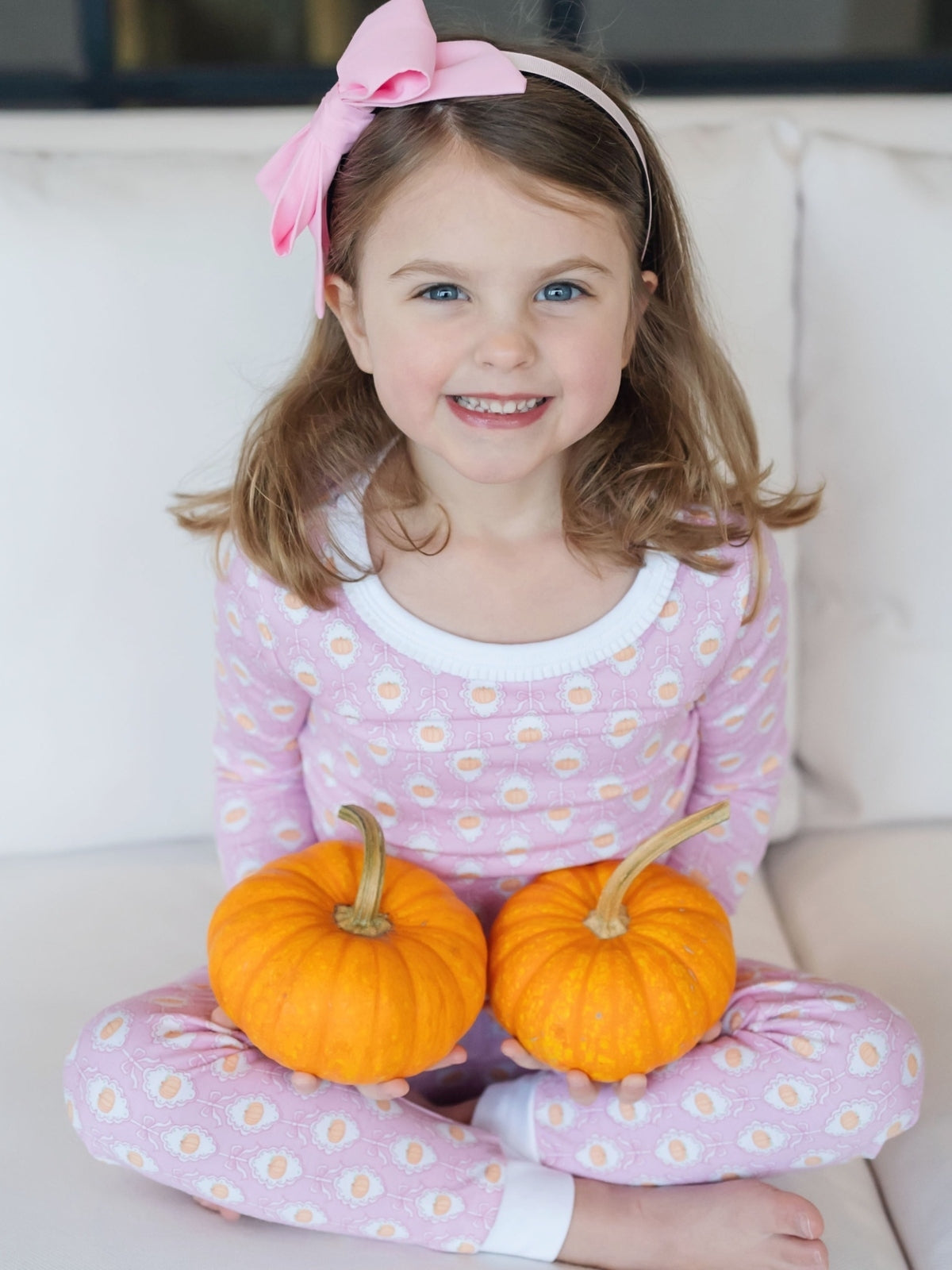 Ava Pumpkin Pajama Set Pajamas Lila and Hayes   