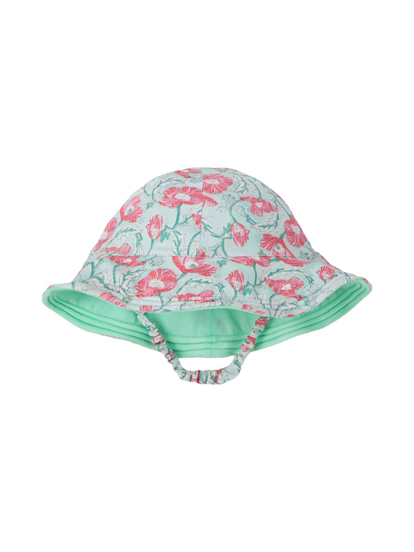 India Sun Hat Hats Lison Paris Aqua Floral 2/4Y 