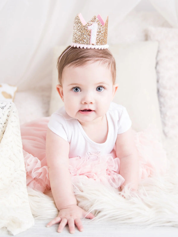 Glitter Birthday Crown Hair Accessories Little Blue Olive   