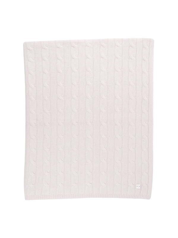 Cable Knit Cashmere Blanket - Pink Blankets Livly