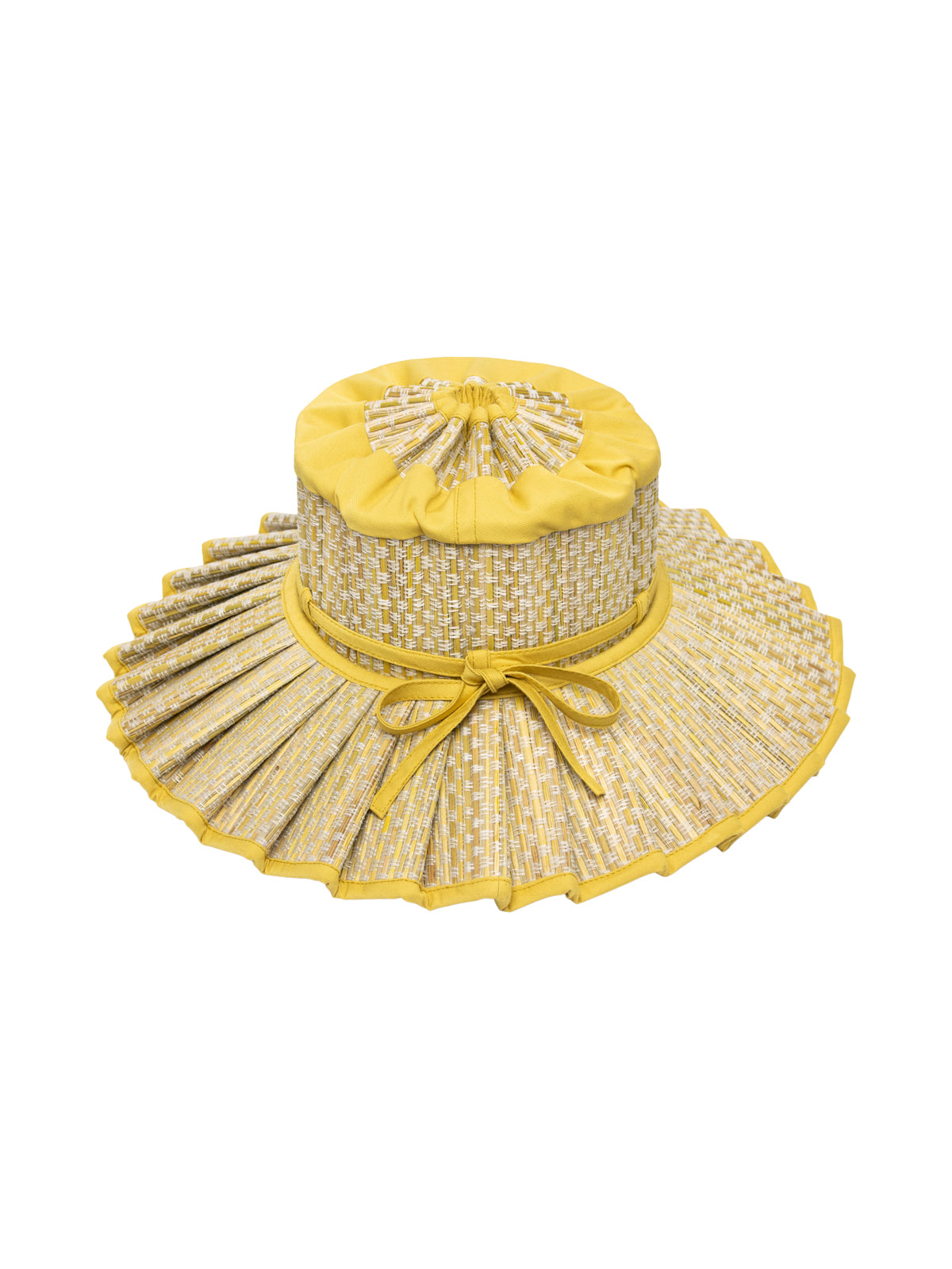 Capri Pleated Woven Hat Hats Lorna Murray