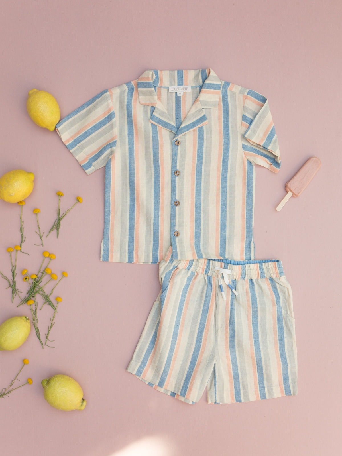 Alov Stripe Shorts Set Sets Louise Misha