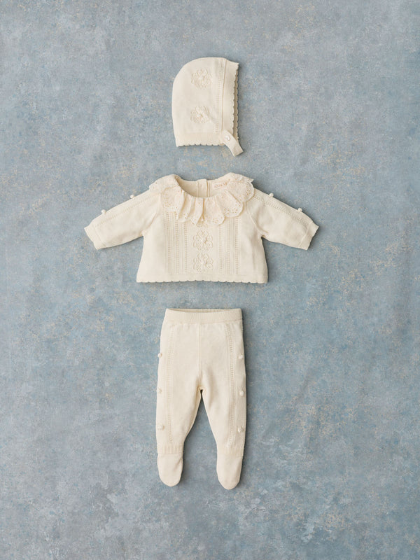 Bliss Silk Cotton Baby Set with Bonnet