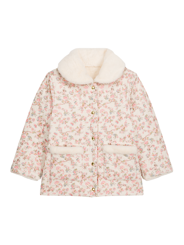 Dalila Reversible Coat Outerwear Louise Misha Cream Carnation Vale 3Y