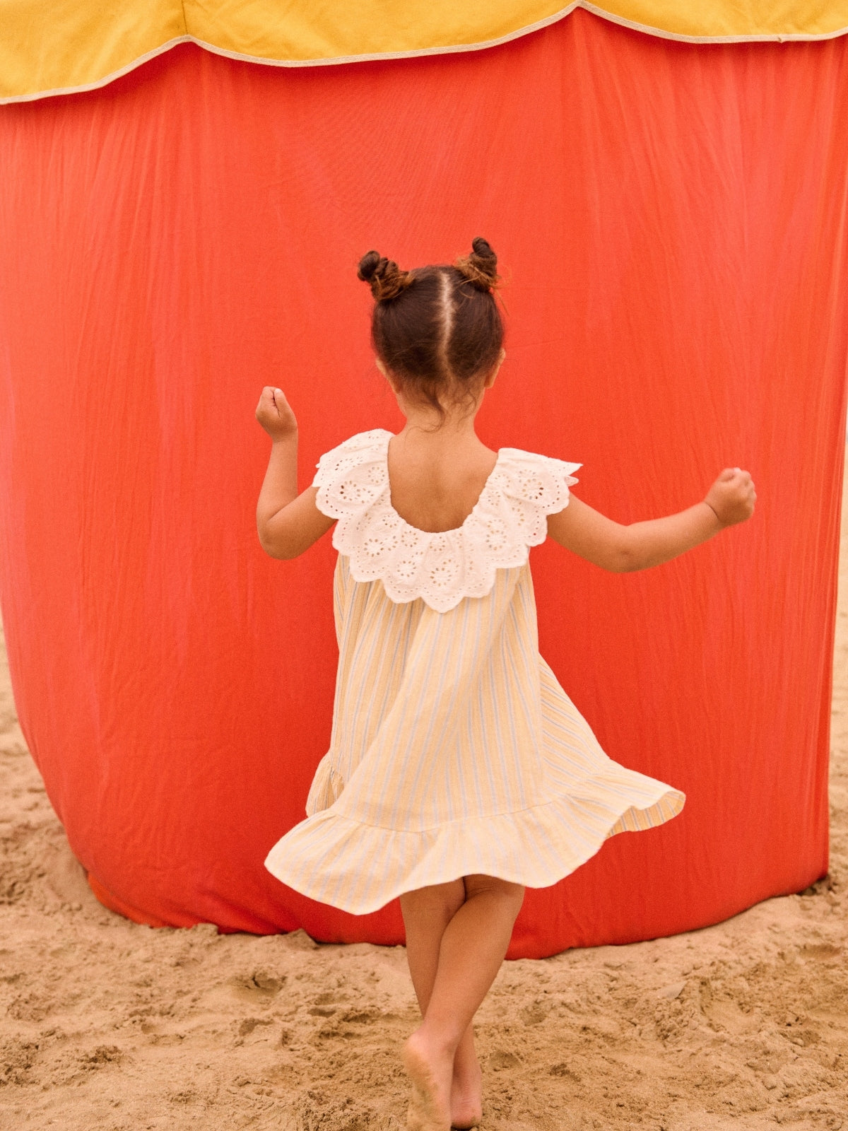 Danya Stripe Eyelet Collar Dress Dresses Louise Misha