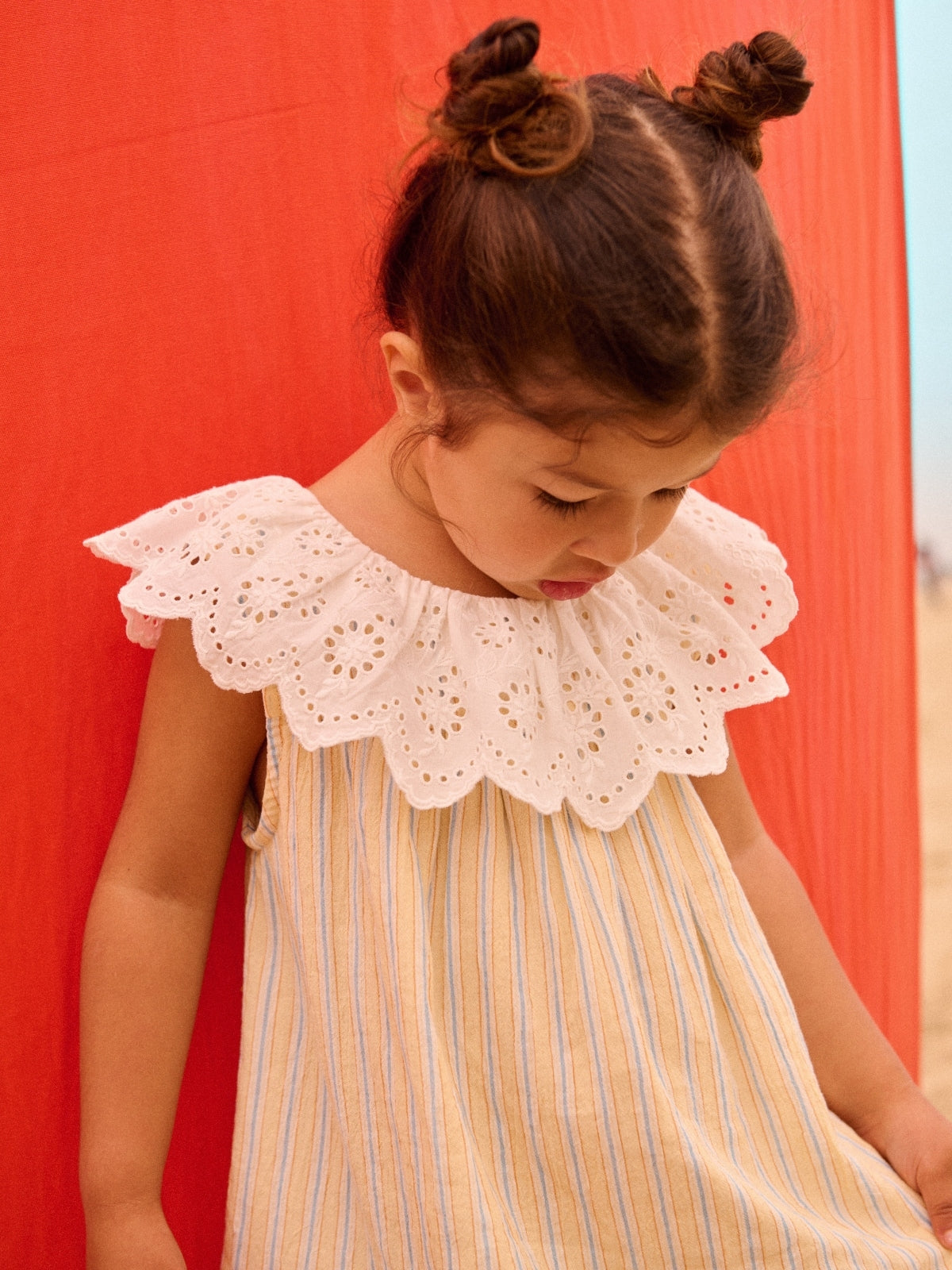 Danya Stripe Eyelet Collar Dress Dresses Louise Misha