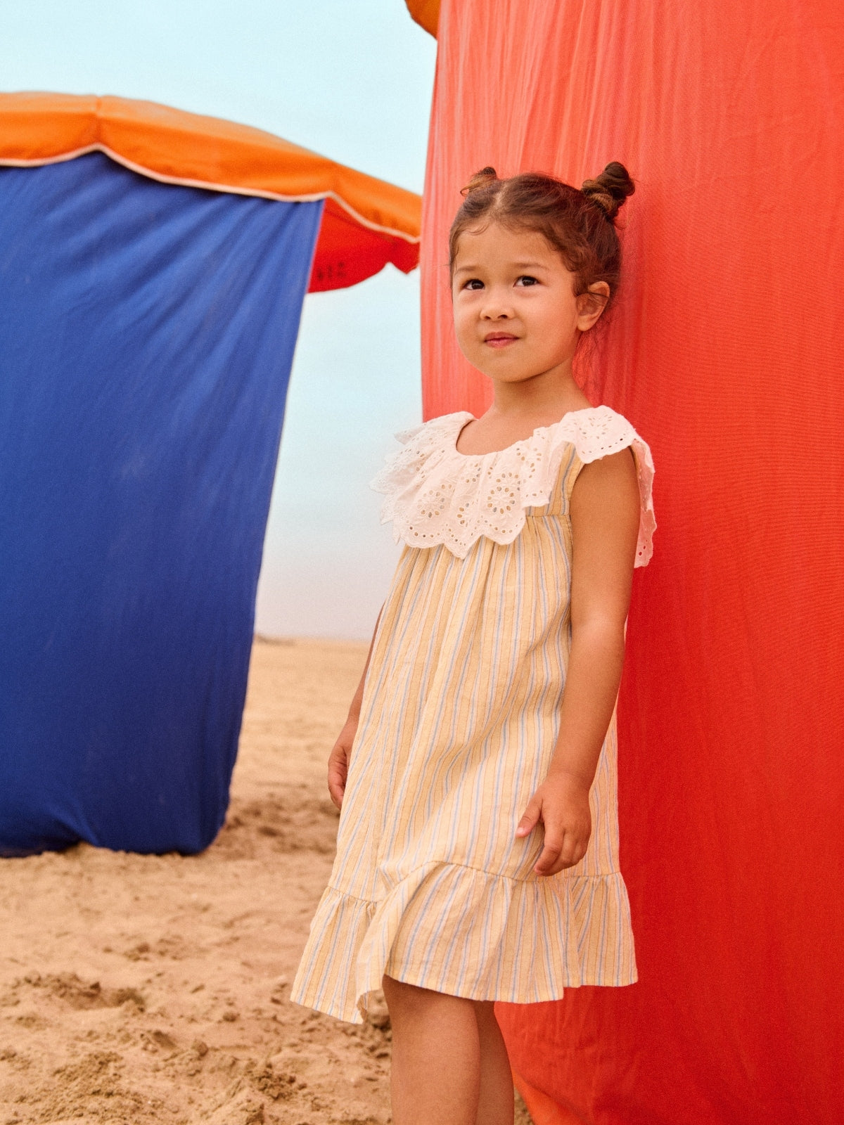 Danya Stripe Eyelet Collar Dress Dresses Louise Misha