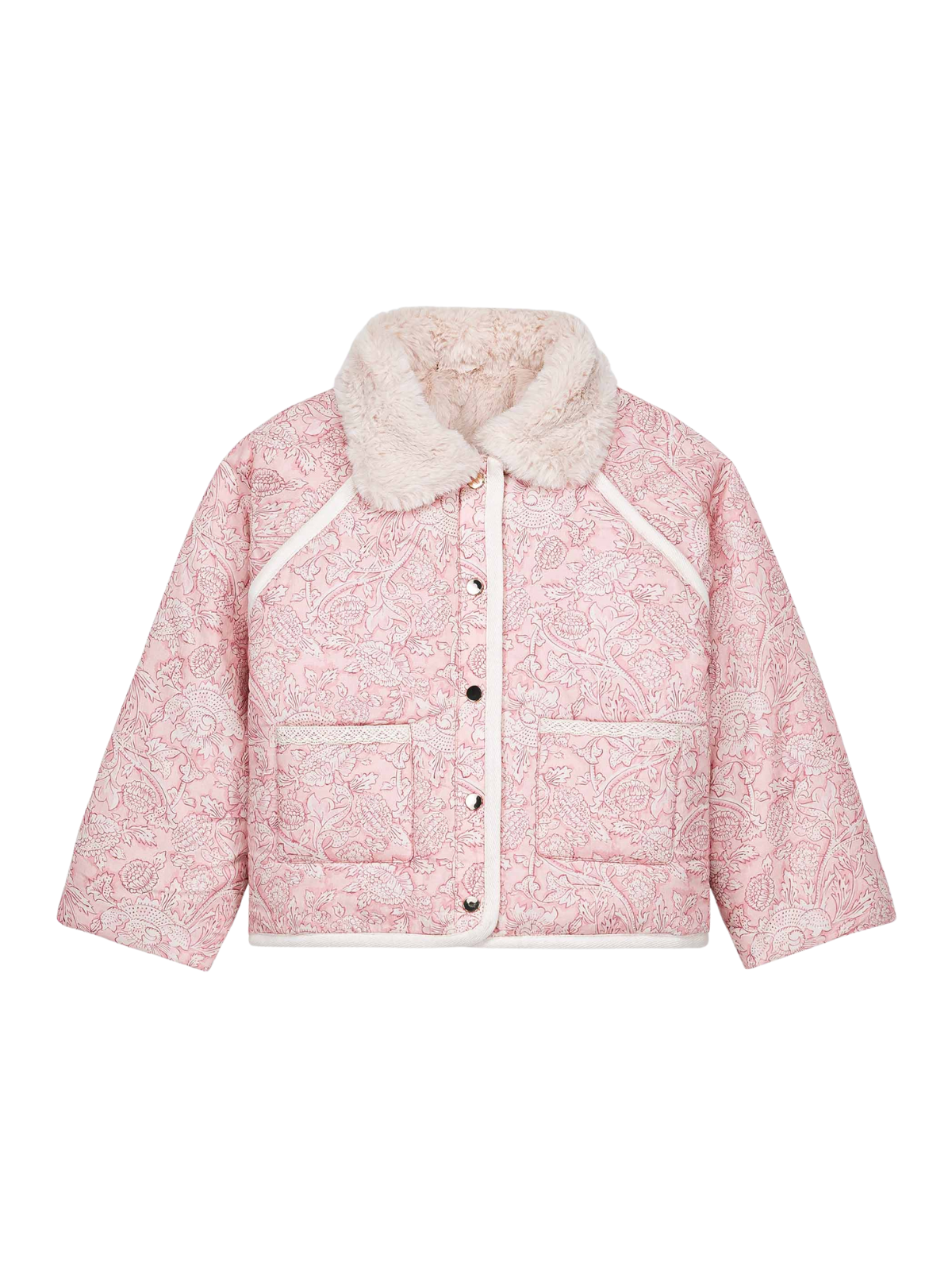 Jasmina Reversible Coat Outerwear Louise Misha Pink Mountain Floral 24M