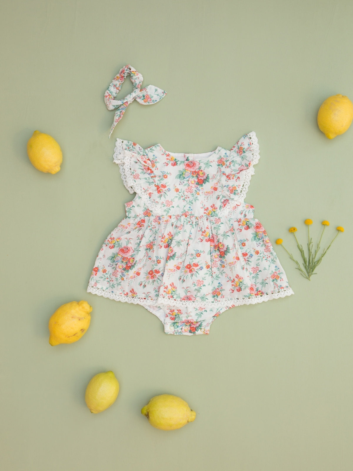 Lena Floral Ruffle Baby Dress Dresses Louise Misha