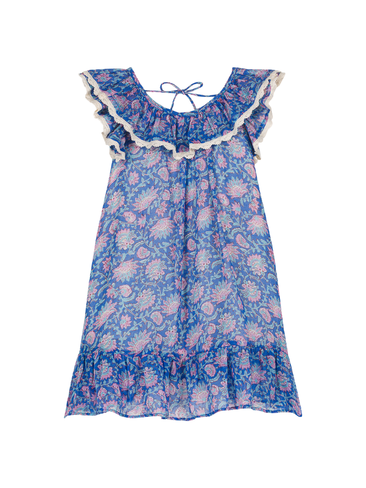 Natiya Ruffle Neck Dress Dresses Louise Misha Blue Capri Cove 3Y