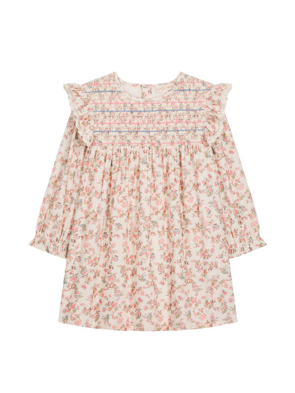 Saralou Smocked Dress Dresses Louise Misha Cream Carnation Vale 3Y