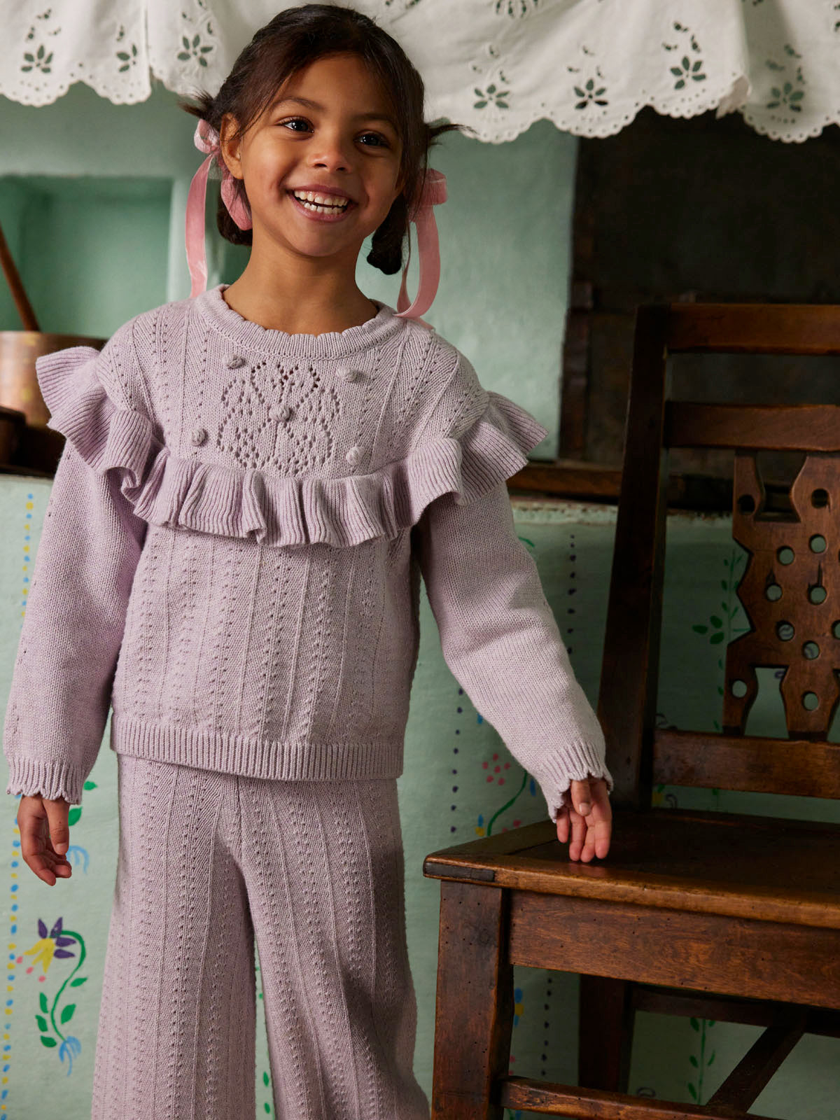 Satia Ruffle Sweater Set Sets Louise Misha