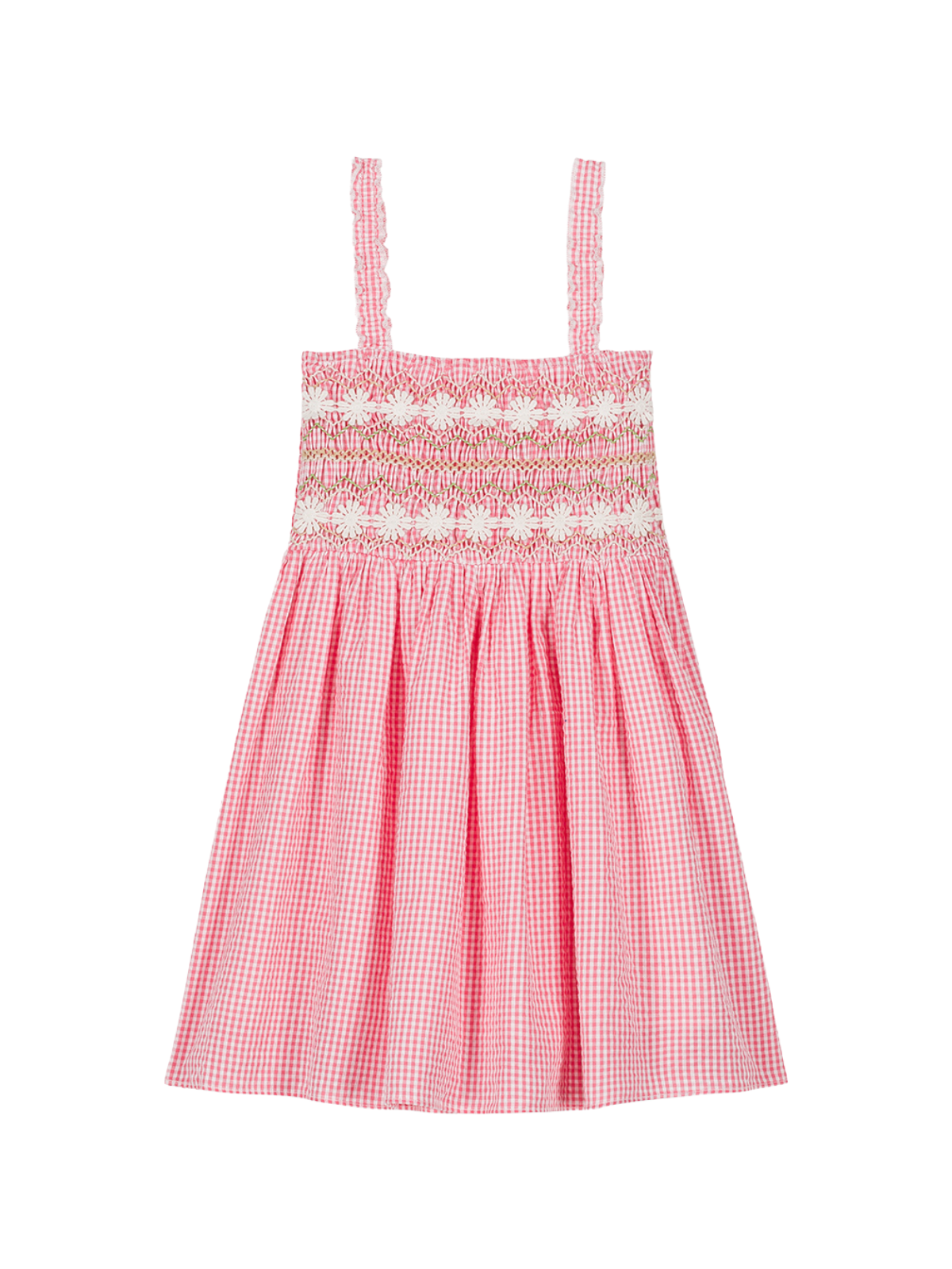 Tessa Smocked Gingham Dress Dresses Louise Misha Pink Gingham 24M