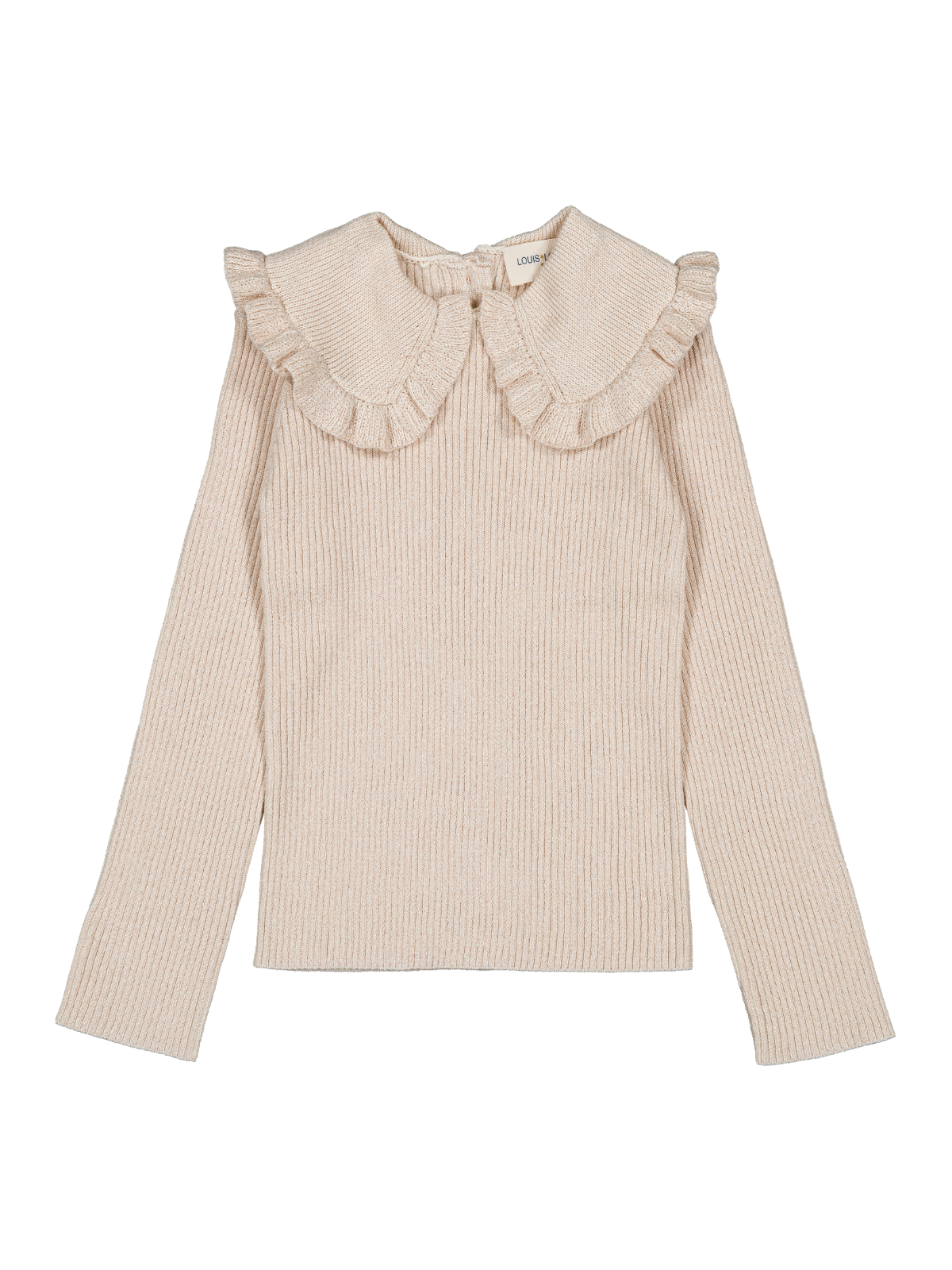 Alinou Ribbed Collar Lurex Sweater Sweaters Louis Louise Cream Lurex 3Y